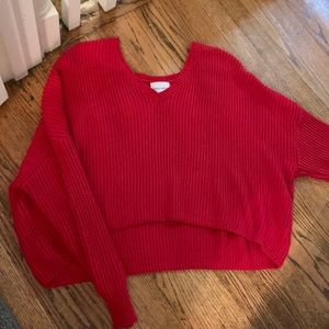 Cotton candy LA cropped red sweater size: m/l